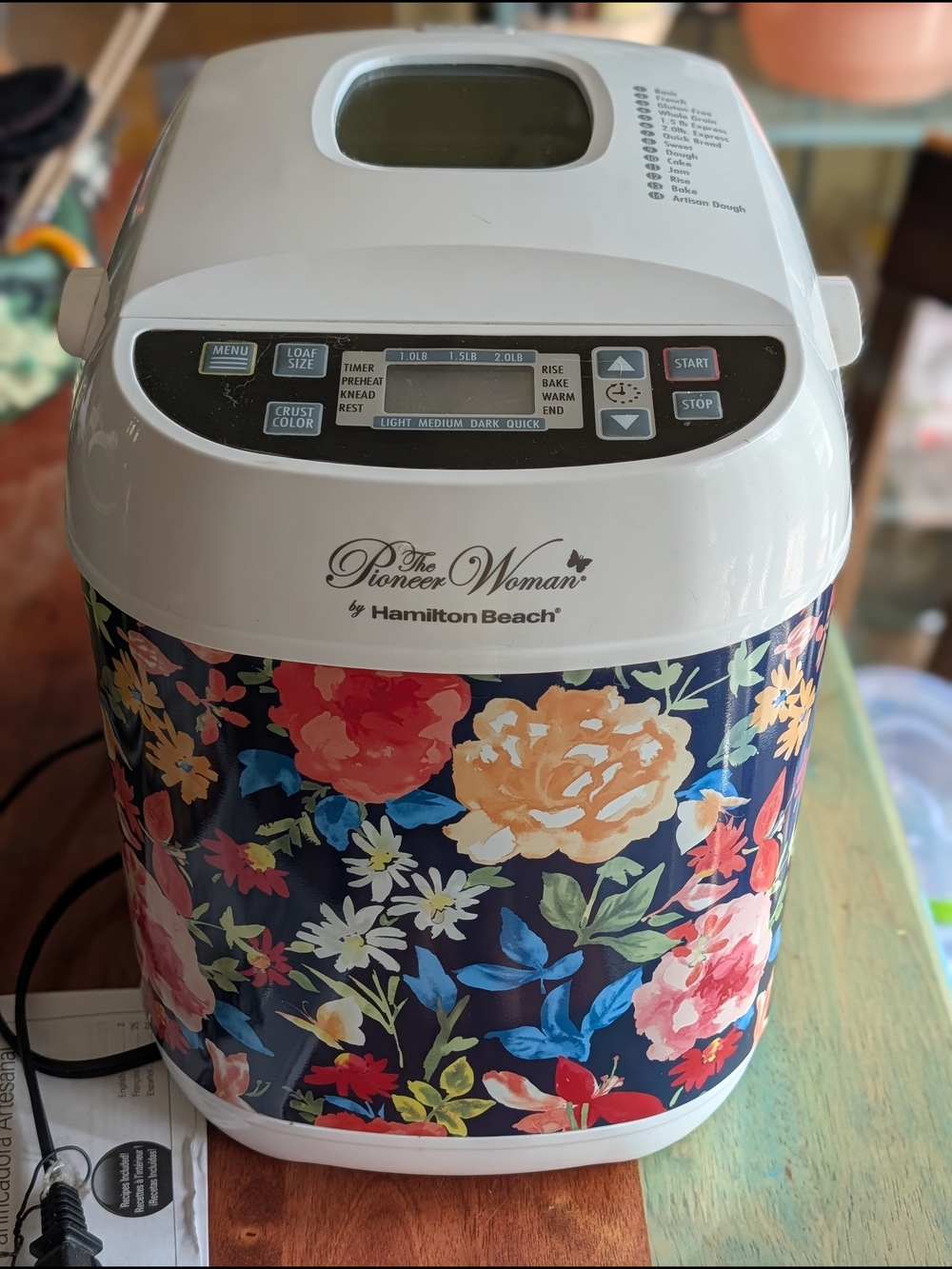 Hamilton Beach The Pioneer Woman Floral Blue & Multi-Color Bread Maker